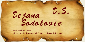Dejana Šodolović vizit kartica